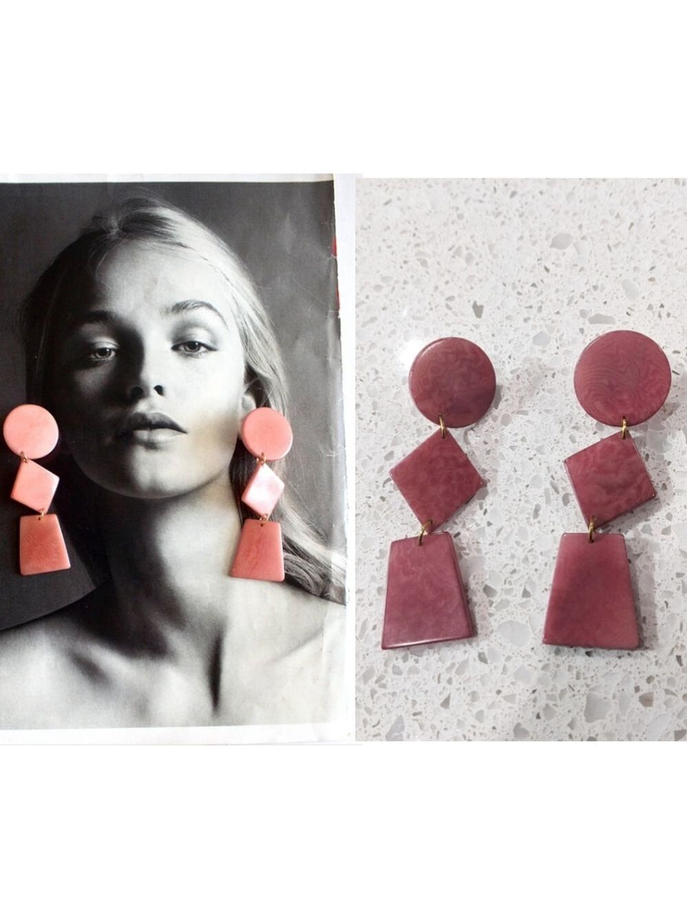 NWT Shicato | Tagua nut earrings in Pink